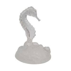 Glass Seahorse Figurine 6"